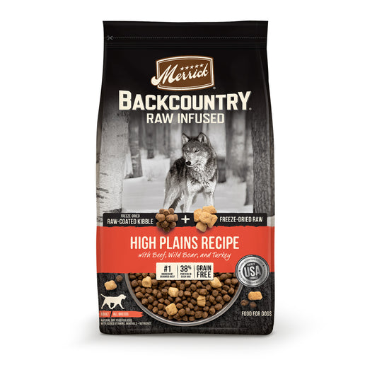 Merrick Backcountry Raw Infused Grain Free High Plains Recipe Dry Dog Food