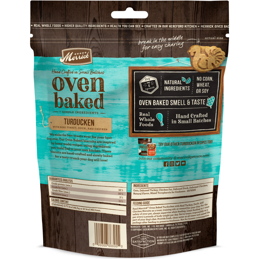 Merrick Oven Baked Turducken Turkey Duck & Chicken Dog Treats