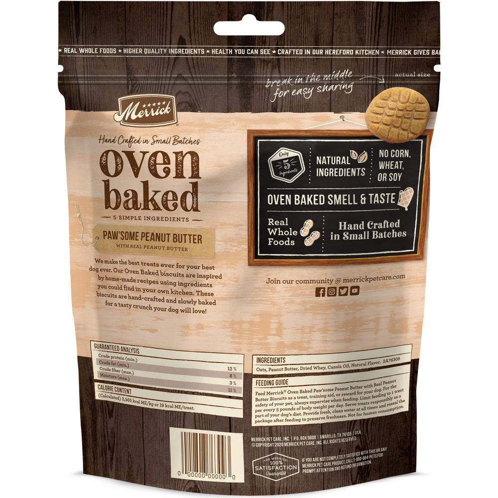 Merrick Oven Baked Paw'some Peanut Butter Dog Treats