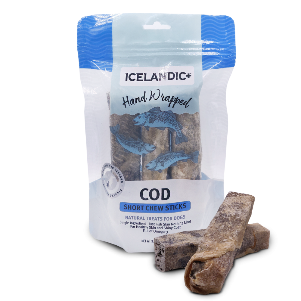 Icelandic+ Cod Skin Hand Wrapped Chew Stick Dog Treat