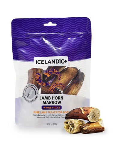 Icelandic+ Lamb Horn Marrow Whole Pieces Dog Treat