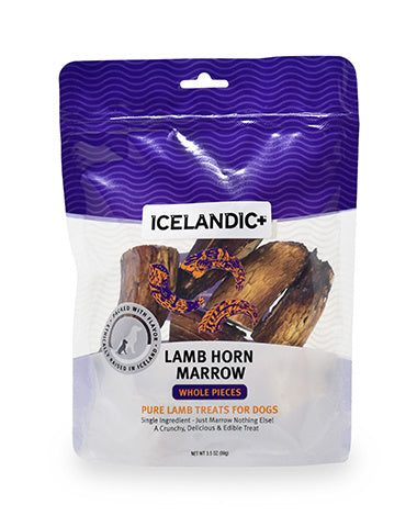 Icelandic+ Lamb Horn Marrow Whole Pieces Dog Treat