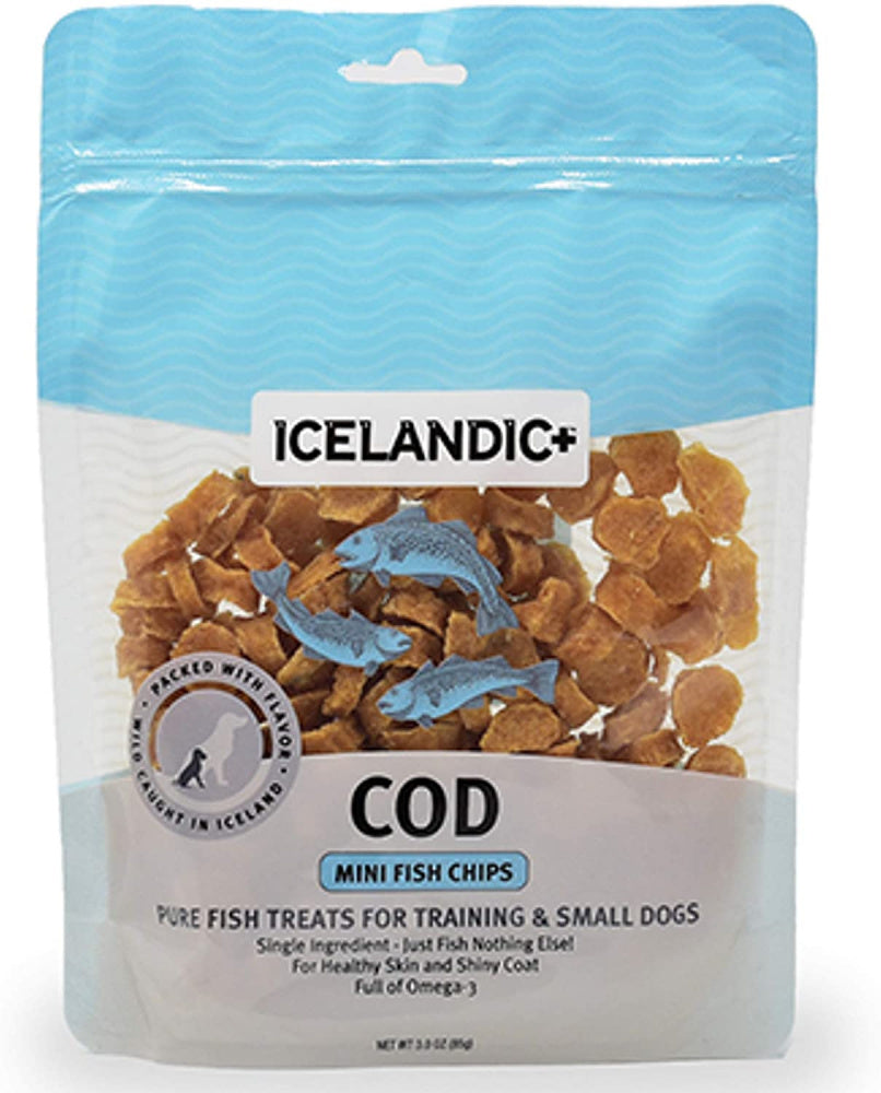 Icelandic+ Mini Cod Fish Chips Small Dog Treats