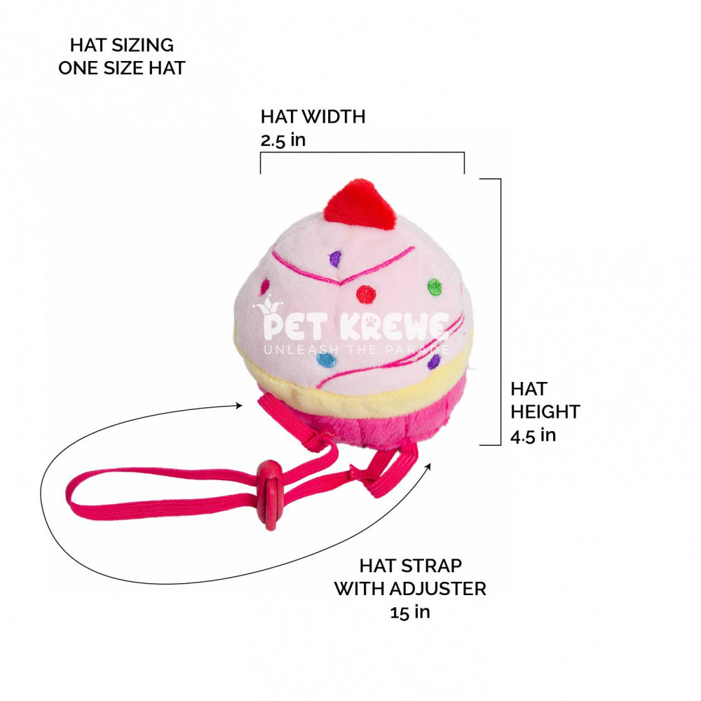 Pet Krewe Cupcake Hat Costume for Cats & Dogs