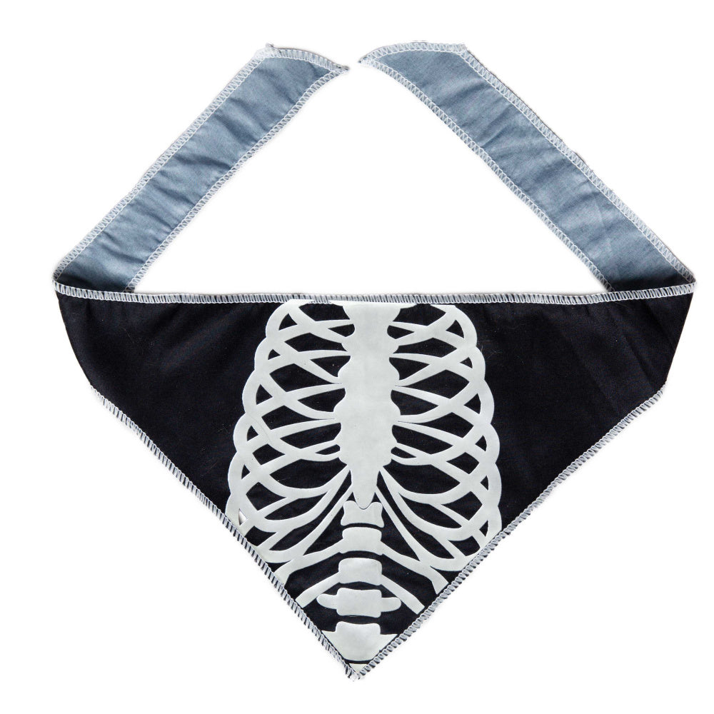 Pet Krewe Glow In The Dark Skeleton Bandana Costume for Cats & Dogs