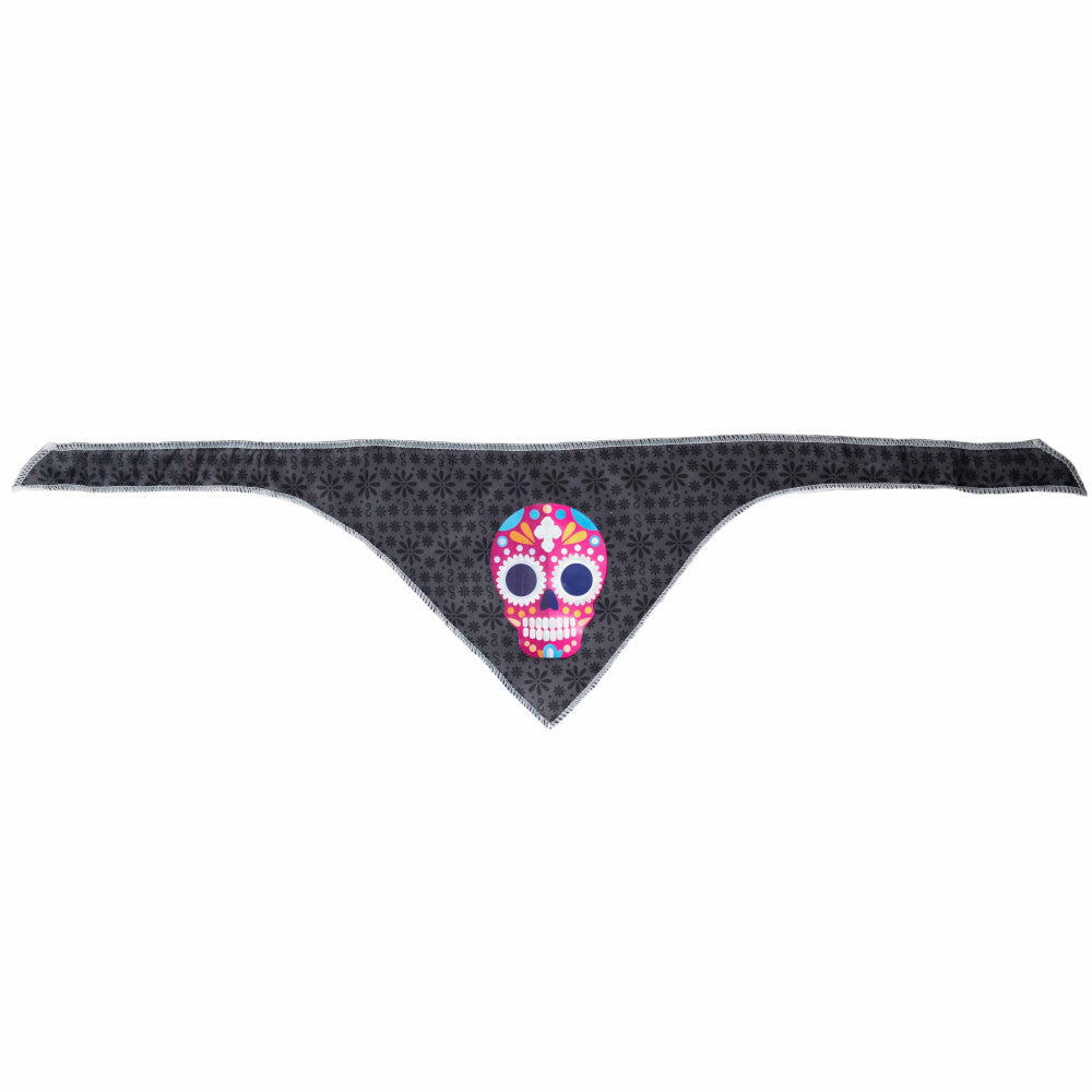 Pet Krewe Glow In The Dark Skull Bandana Costume for Cats & Dogs