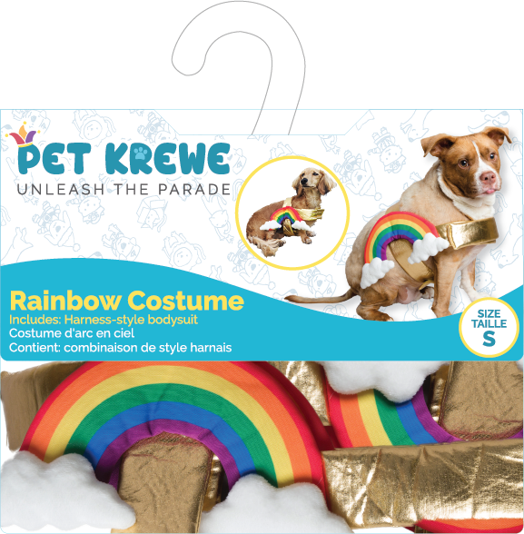 Pet Krewe Rainbow Costume for Cats & Dogs