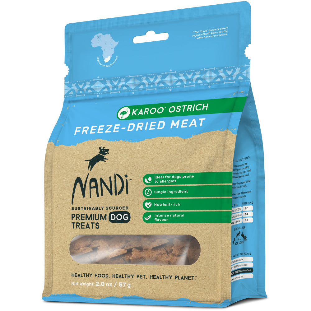 Nandi Karoo Ostrich Freeze-Dried Meat Treats