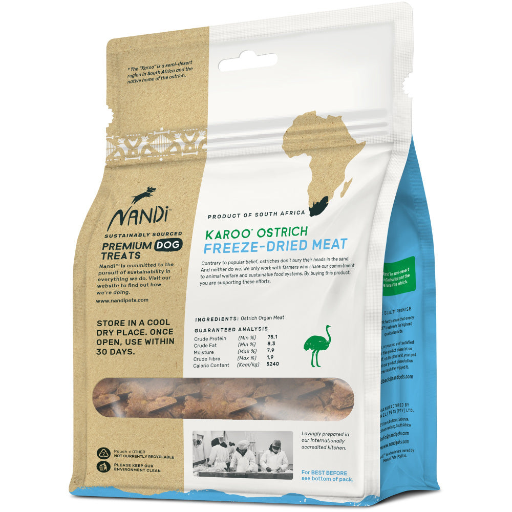 Nandi Karoo Ostrich Freeze-Dried Meat Treats