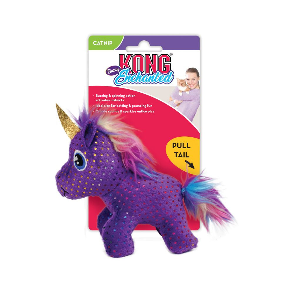 KONG Enchanted Buzzy Unicorn Cat Toy