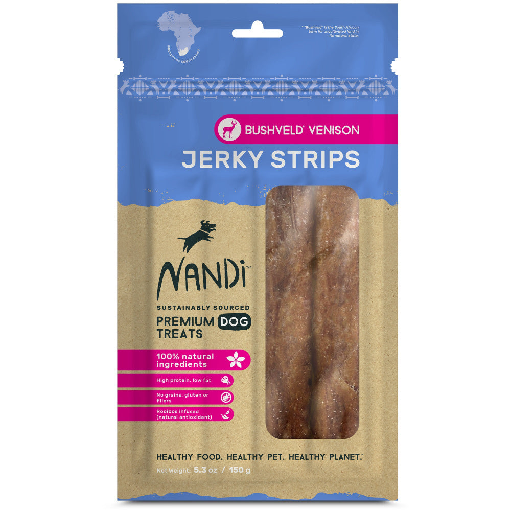 Nandi Bushveld Venison Jerky Strips Treats