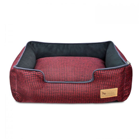 P.L.A.Y. Lounge Bed Houndstooth, Red & Black