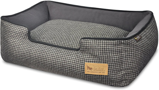 P.L.A.Y. Lounge Bed Houndstooth, Black & Gray