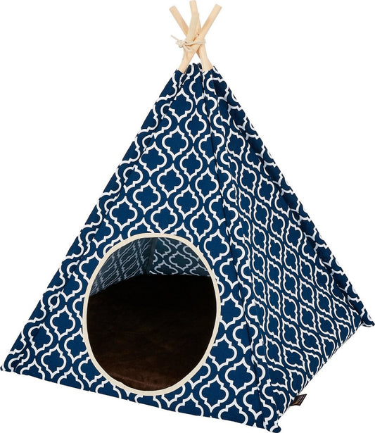 P.L.A.Y. Teepee Tent for Cat or Dog, Moroccan Navy