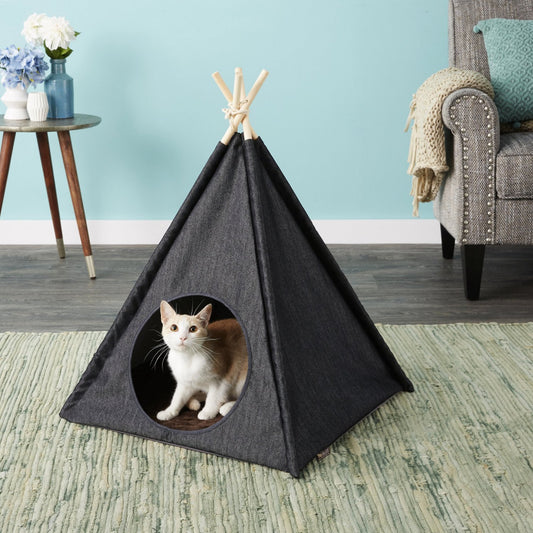 P.L.A.Y. Teepee Tent for Cat or Dog, Urban Denim