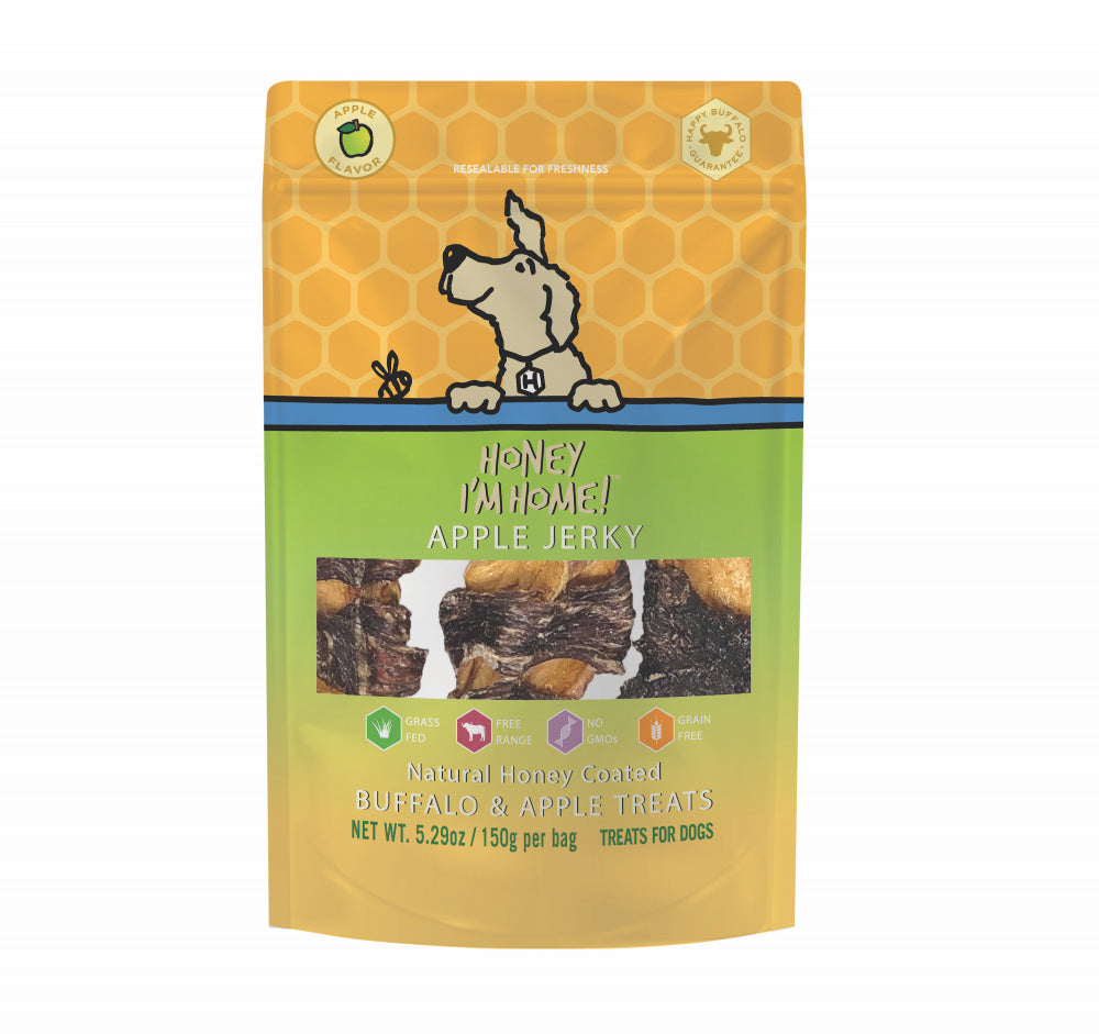 Honey I'm Home Natural Honey Coated Apple Jerky Buffalo Dog Treats