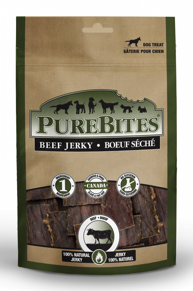 PureBites Beef Jerky Freeze Dried Raw Dog Treats