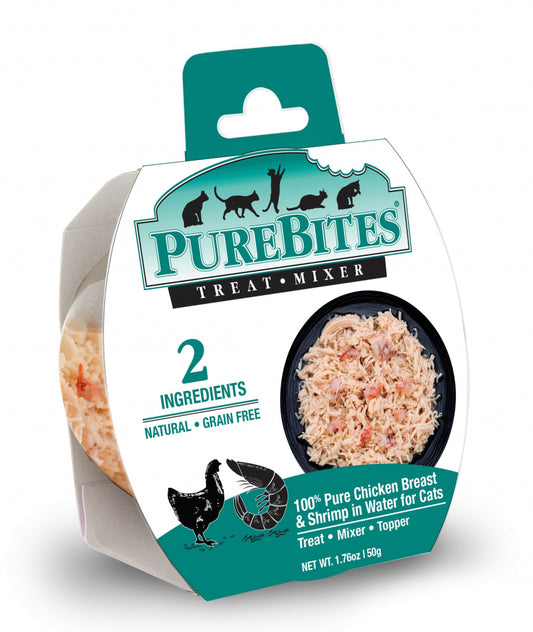 PureBites Mixers Chicken Breast & Wild Ocean Shrimp in Water Cat Food Topper Treat