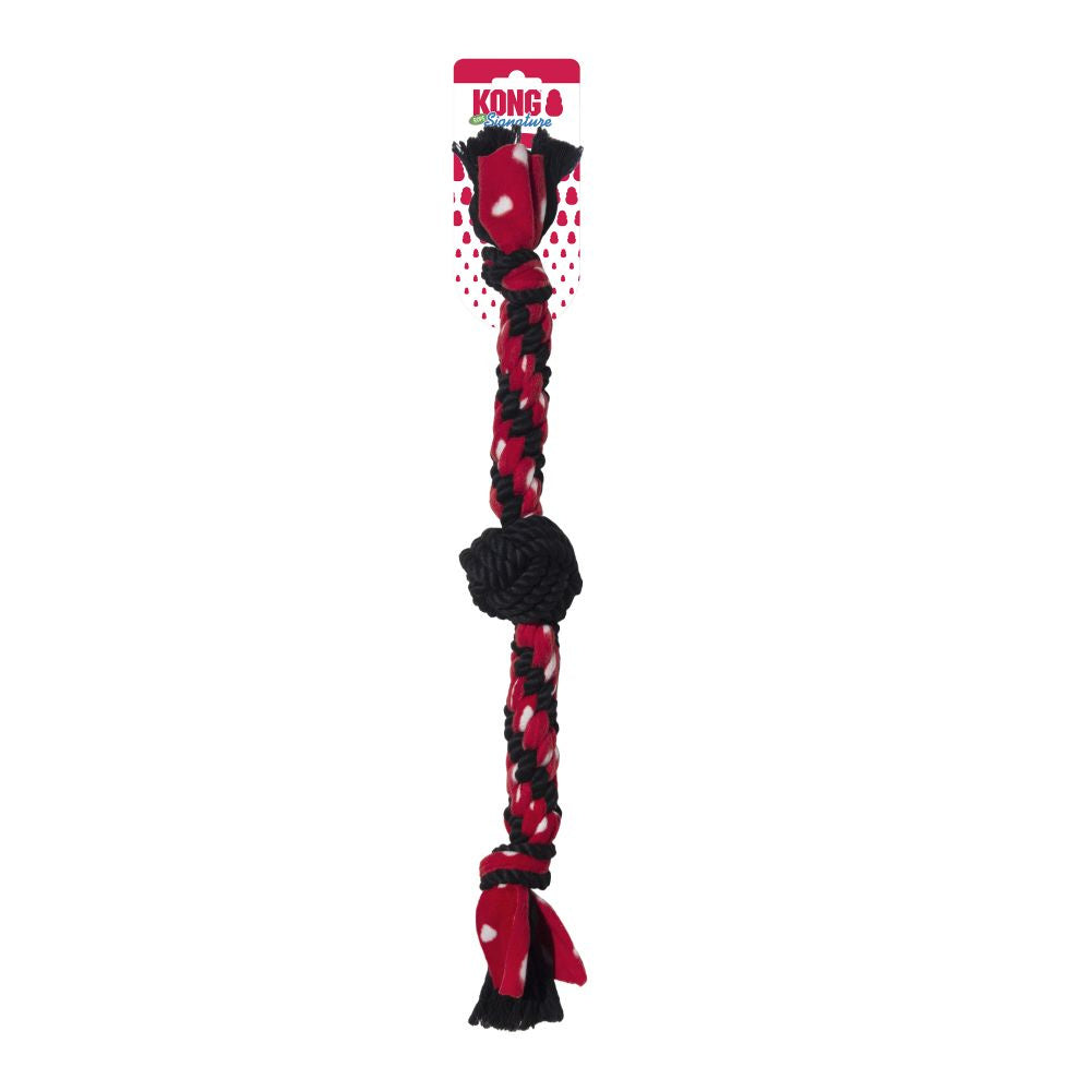 KONG Signature Rope Dual Knot w/Ball Dog Toy