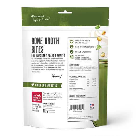 The Honest Kitchen Bone Broth Bites Roasted with Chicken Bone Broth & Carrots Dog Treats