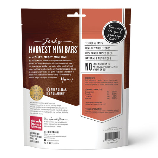 The Honest Kitchen Jerky Harvest Mini Bars Beef Recipe With Carrots & Apples Dog Treats