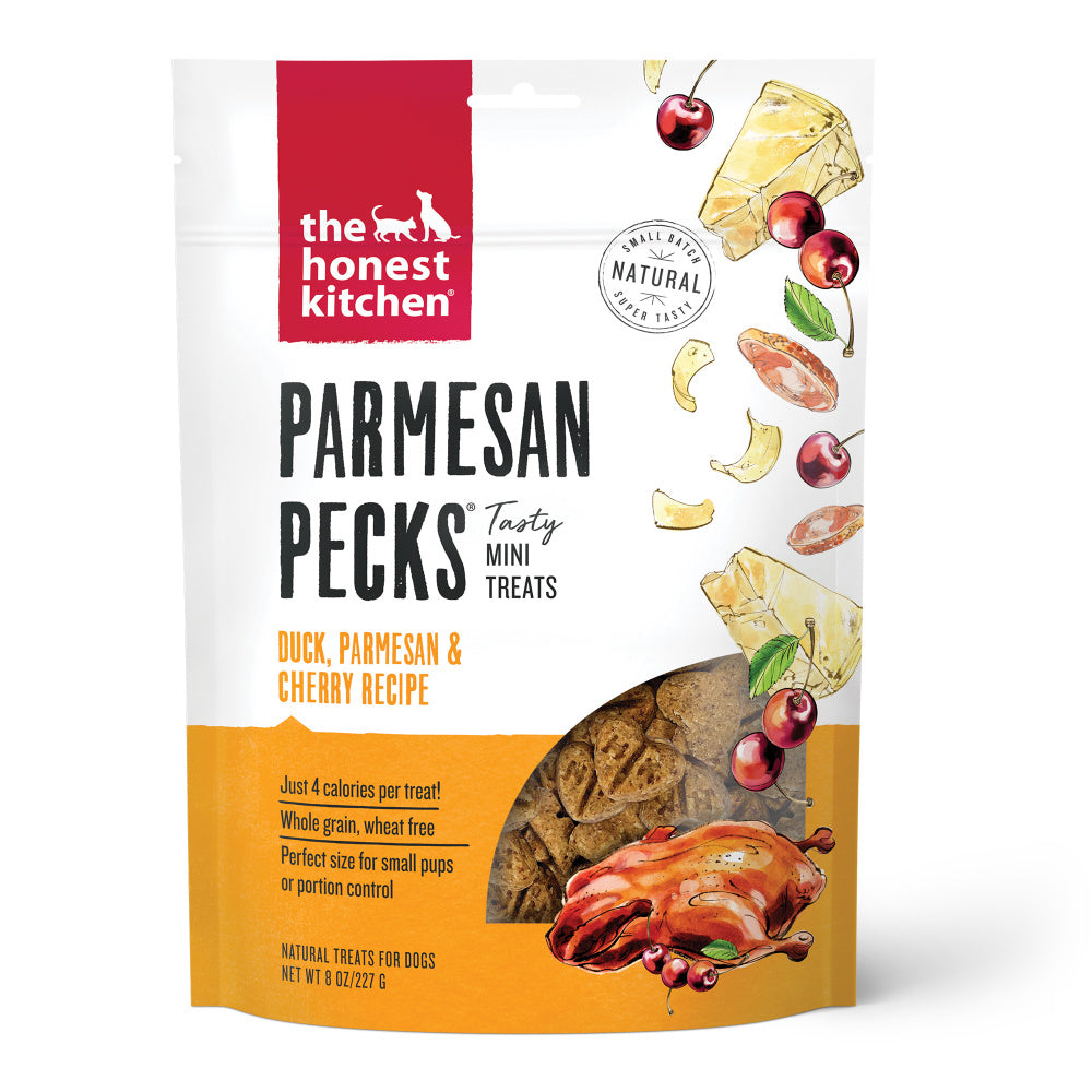 The Honest Kitchen Parmesan Pecks Duck Parmesan & Cherry Recipe Dog Treats