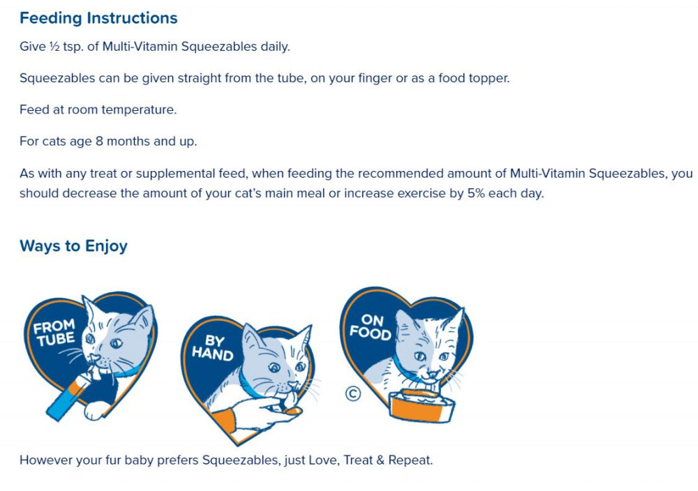 Simply Kind Hearted Squeezables Multi-Vitamin Cat Treats