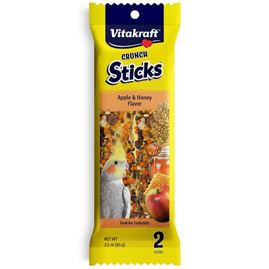 Vitakraft Crunch Sticks Apple & Honey Flavor For Cockatiels