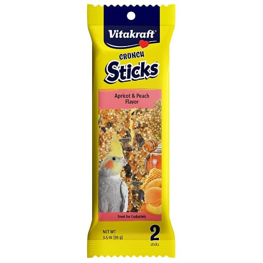 Vitakraft Crunch Sticks Apricot & Peach Flavor For Cockatiels