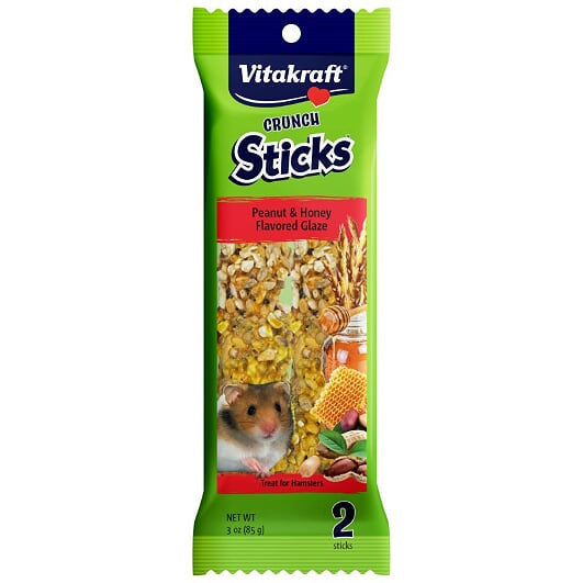 Vitakraft Crunch Sticks Peanut & Honey Flavored Glaze For Hamsters