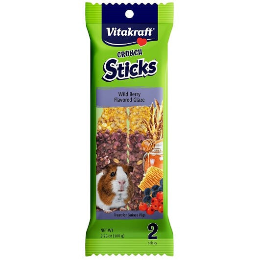 Vitakraft Crunch Sticks Wild Berry & Honey Flavored Glaze For Guinea Pigs