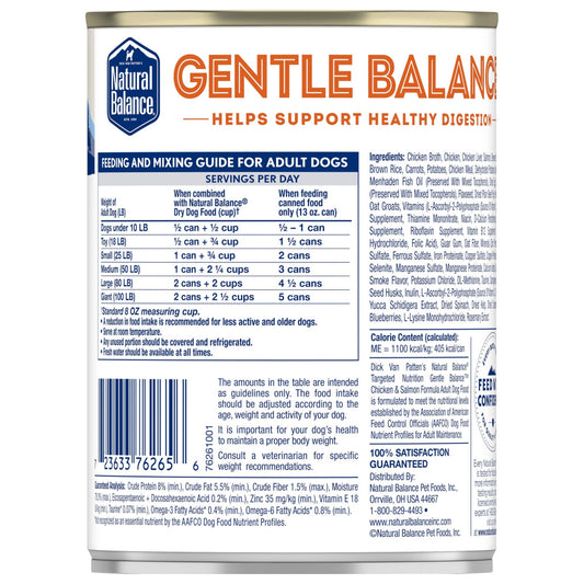 Natural Balance Gentle Balance Adult & Chicken Salmon Formula Wet Dog Food