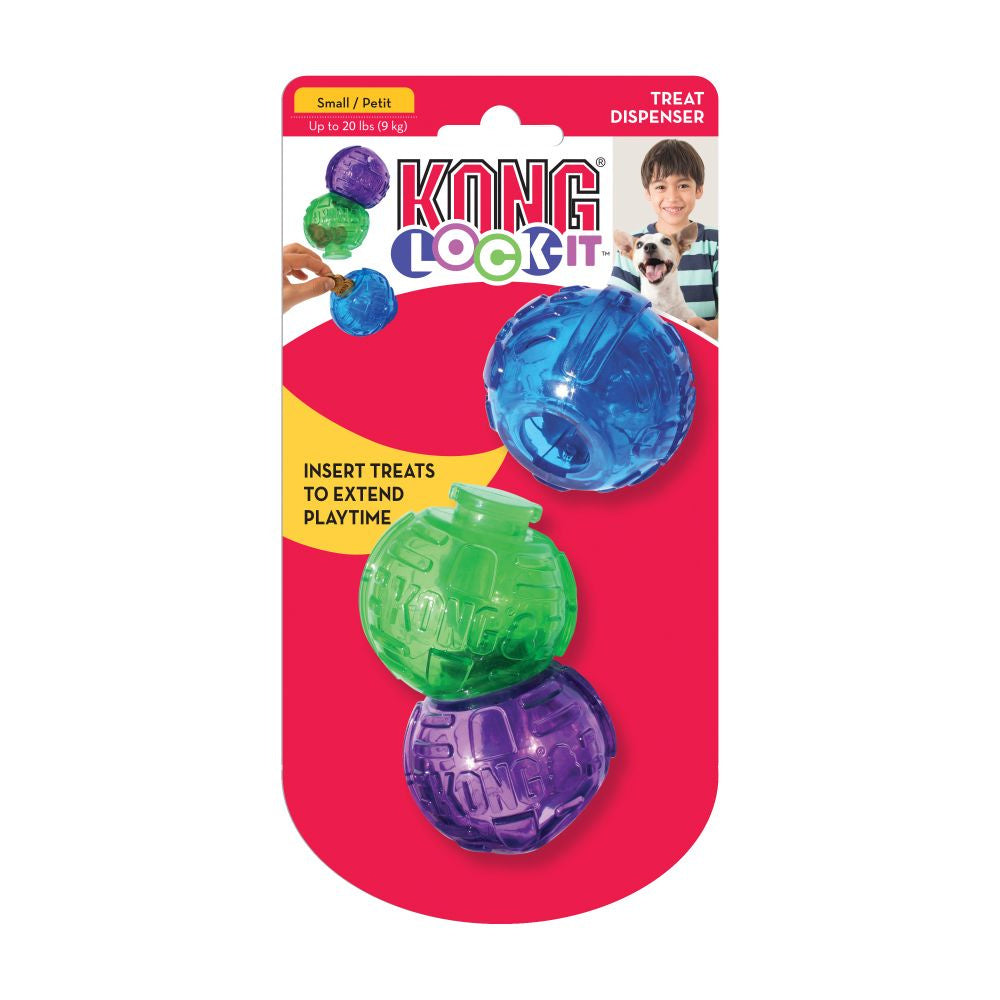 KONG Lock-It Treat Puzzle Dog Toys 3 Pack