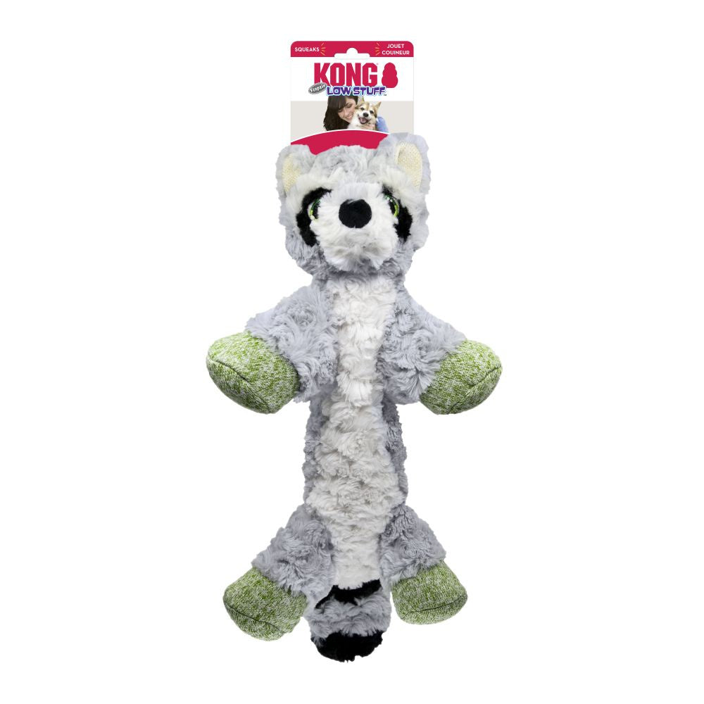 KONG Low Stuff Flopzie Raccoon  Dog Toy