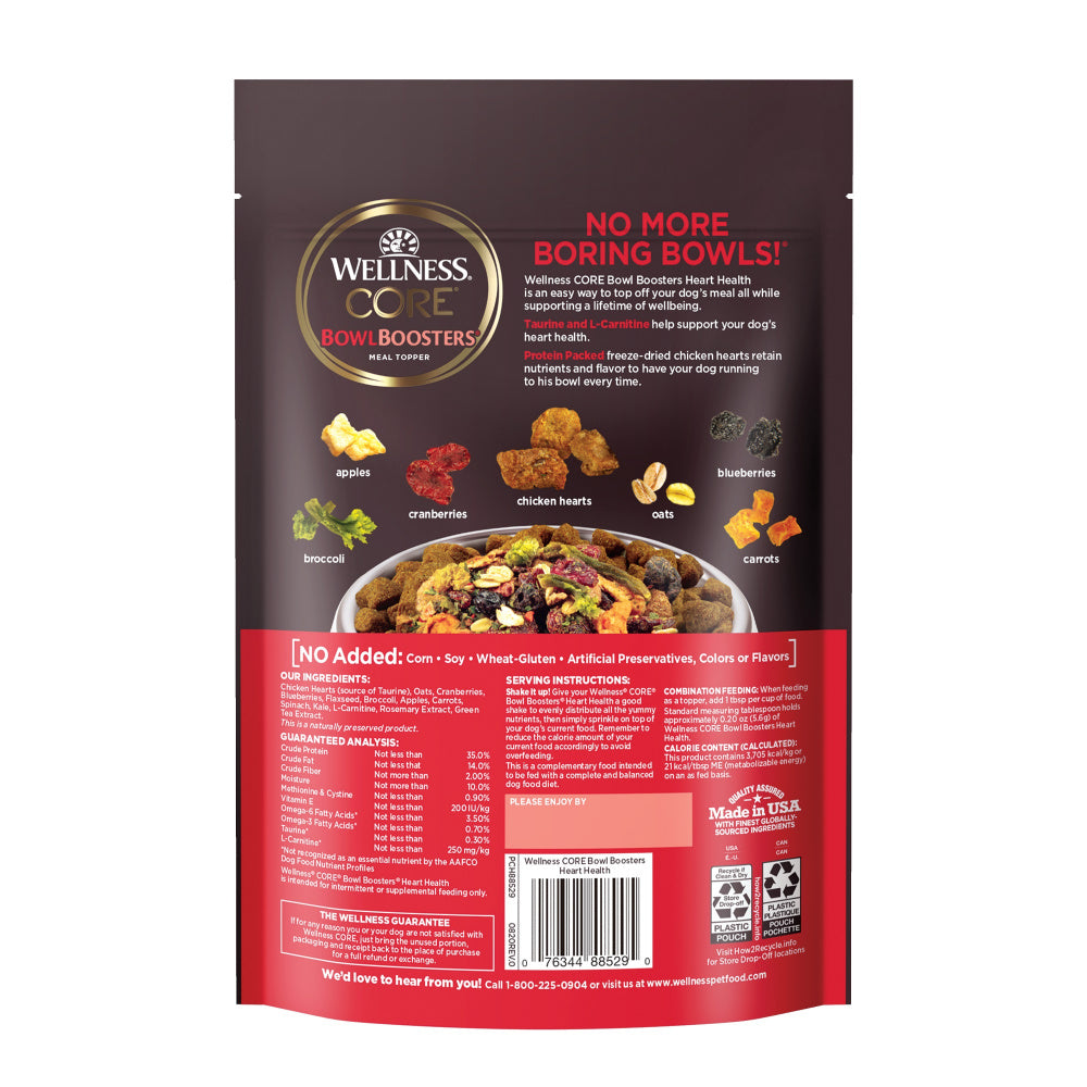 Wellness CORE Bowl Boosters Heart Health Dry Dog Food Topper