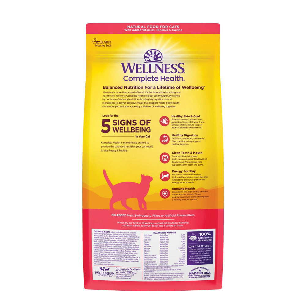 Wellness Complete Health Adult Health Salmon & Salmon Meal Recipe Dry Cat Food