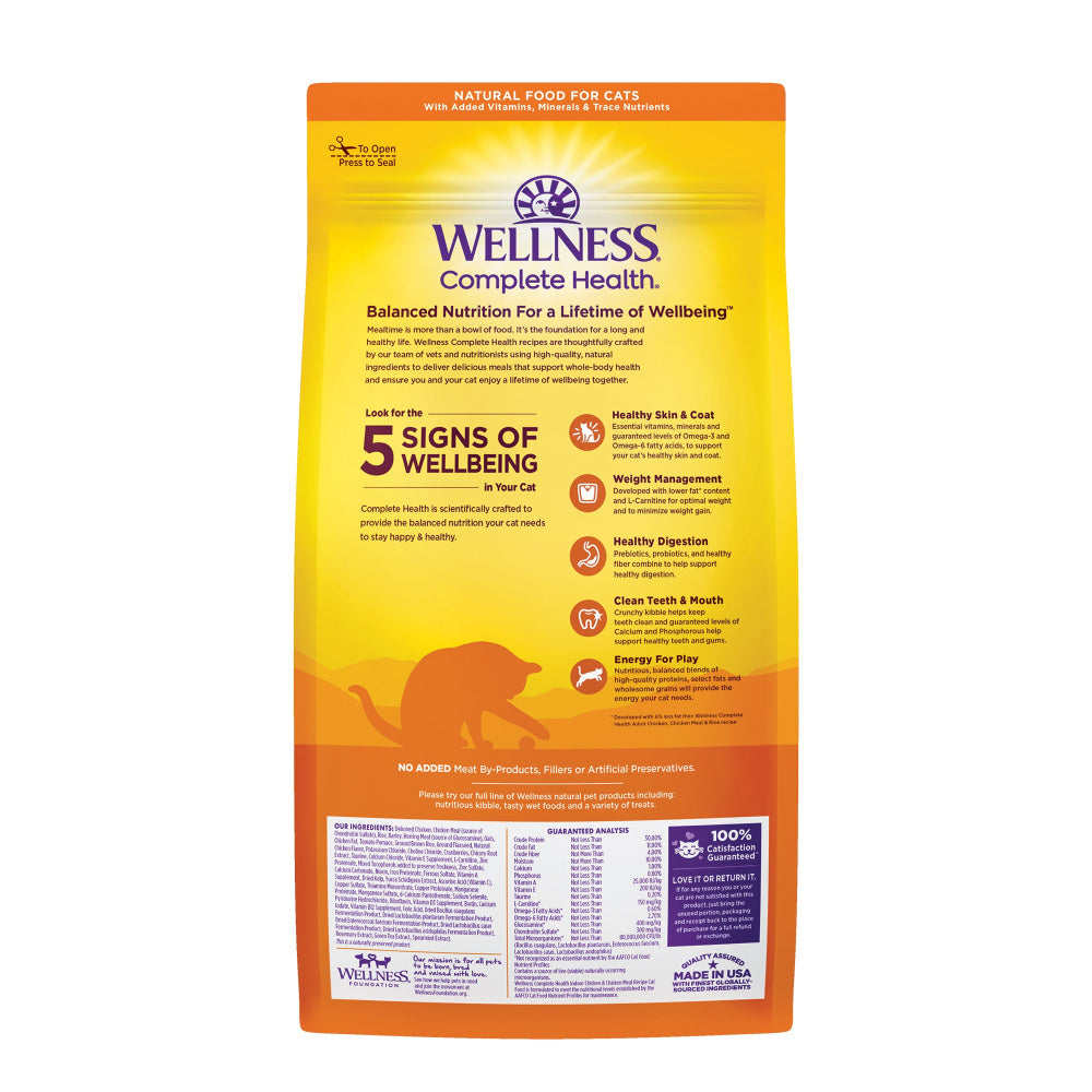 Wellness Complete Health Indoor Health Deboned Chicken & Chicken Meal Recipe Dry Cat Food