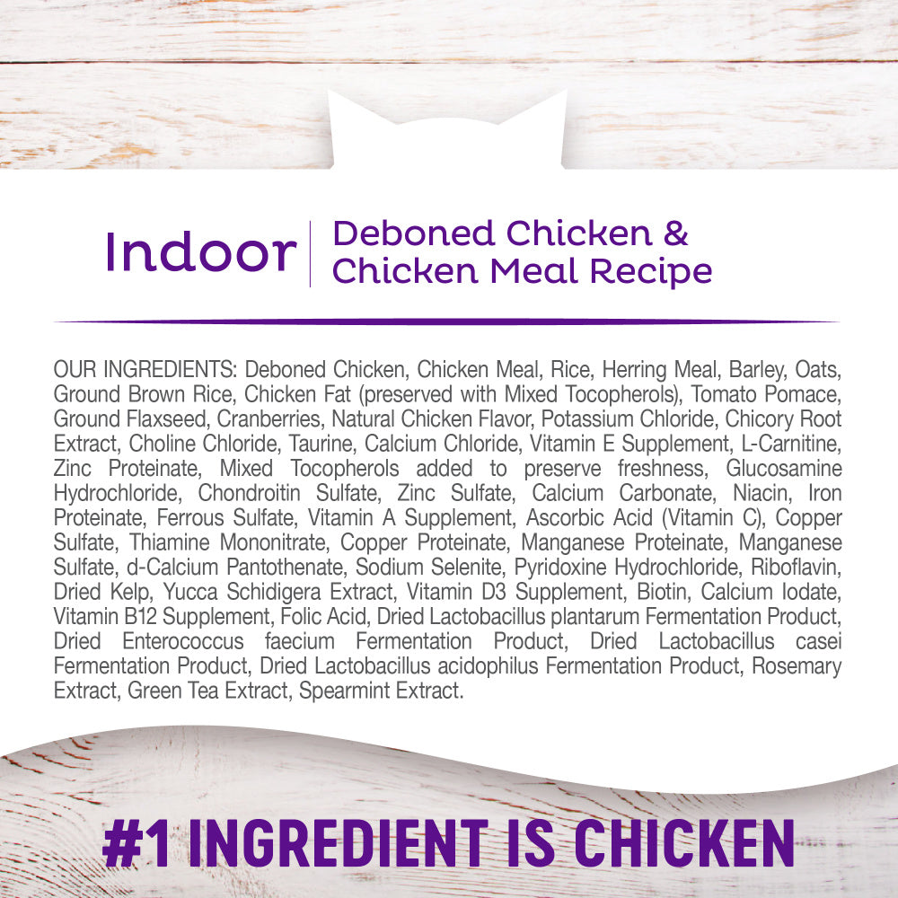 Wellness Complete Health Indoor Health Deboned Chicken & Chicken Meal Recipe Dry Cat Food