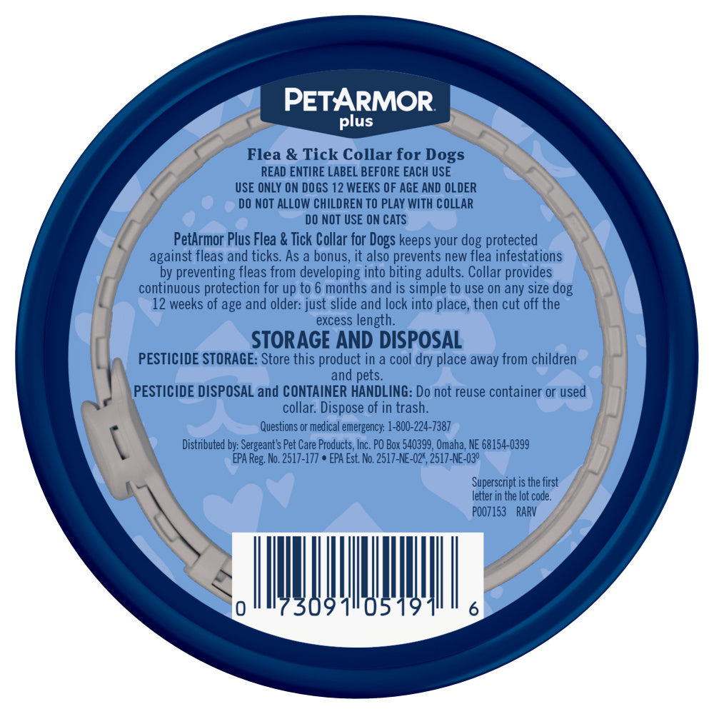 PetArmor Plus Flea & Tick Collar for Dogs