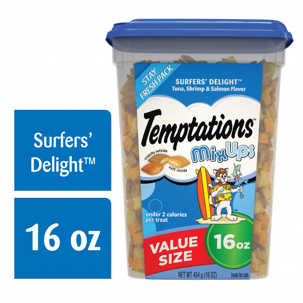 Temptations Mixups Crunchy & Soft Surfers Delight Flavor Cat Treats