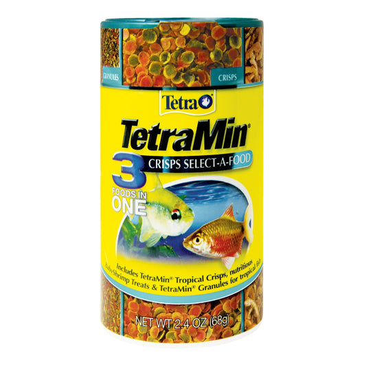 Tetra TetraMin Crisps Select-A-Food Variety Pack Flakes Fish Food