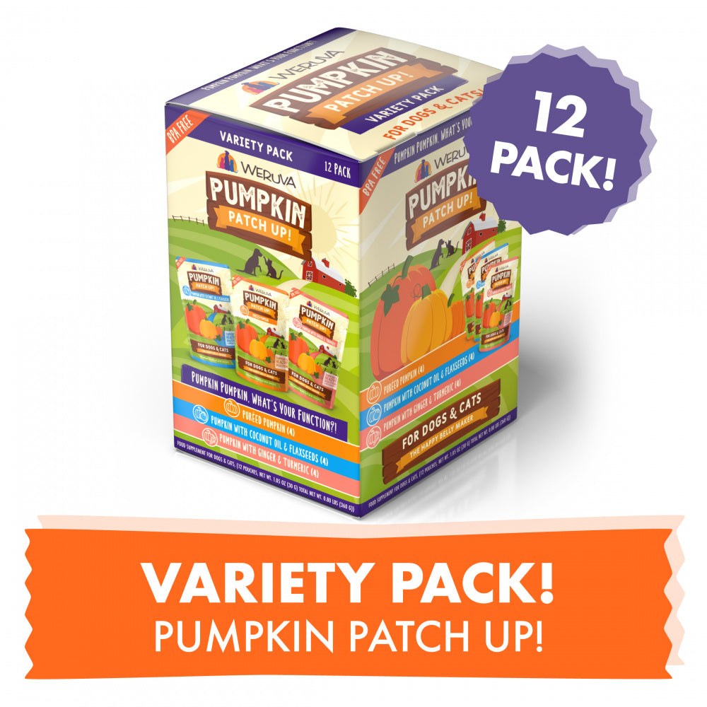 Weruva Pumpkin Patch Up! Pumpkin Pumpkin What's Your Function Variety Pack Dog & Cat Wet Food Supplement