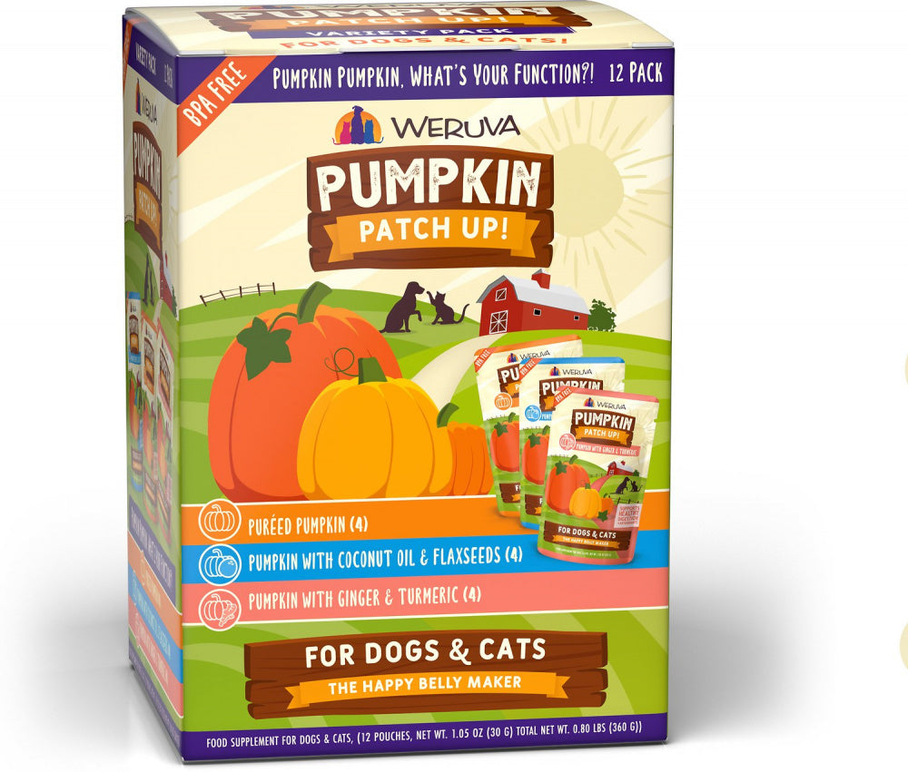 Weruva Pumpkin Patch Up! Pumpkin Pumpkin What's Your Function Variety Pack Dog & Cat Wet Food Supplement