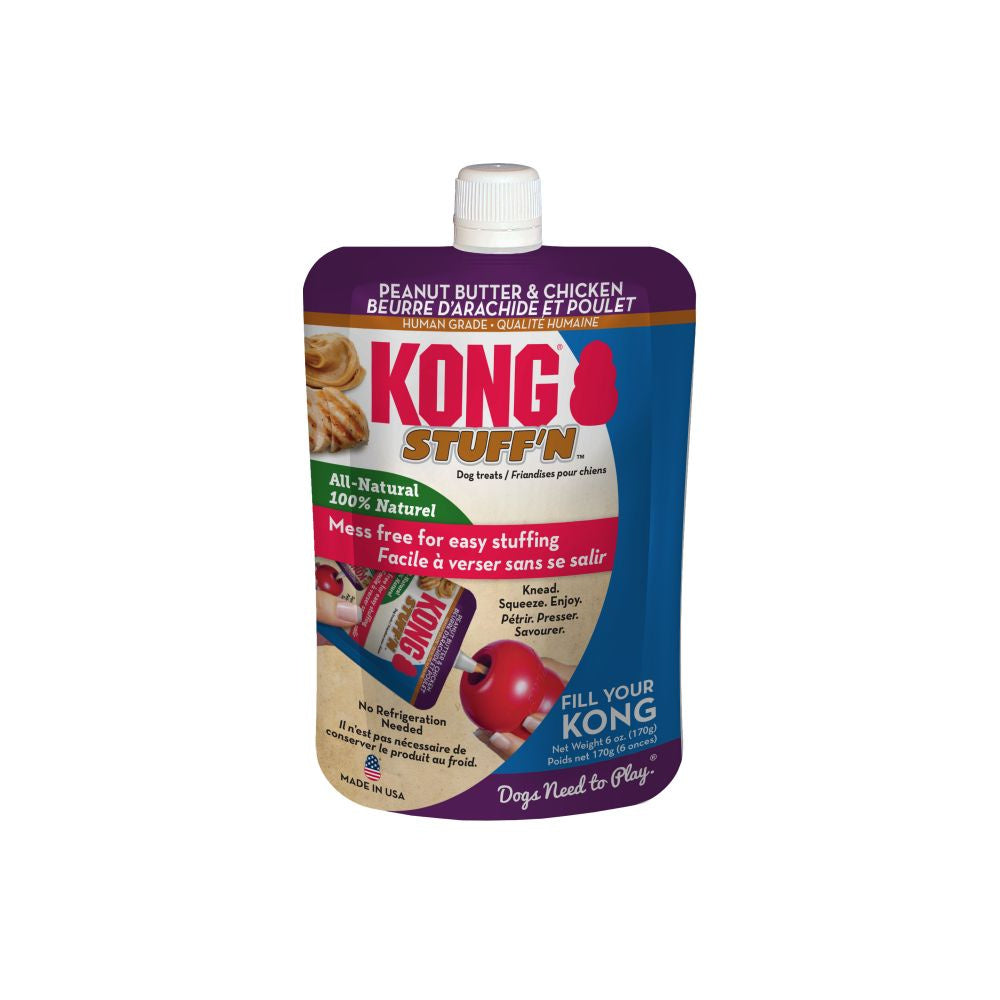 KONG Stuff'N All Natural Peanut Butter Chicken Mess Free Dog Treat for Kong