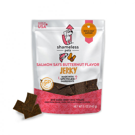 Shameless Pets Salmon Says Butternut Bite Sized Jerky Dog Treats