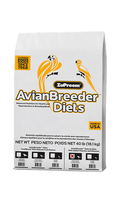 Zupreem AvianBreeder Natural Food with Added Vitamins and Minerals for Parrots and Conures