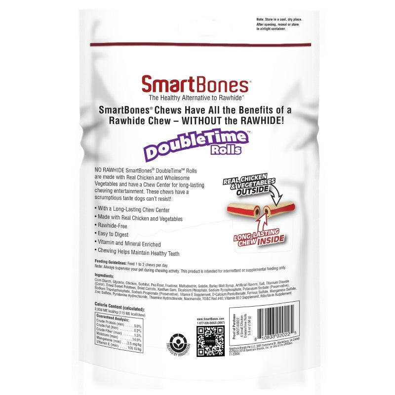 SmartBones DoubleTime Rolls Chicken Dog Treat