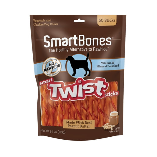 SmartBones Twists Peanut Butter Dog Treat