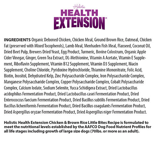 Health Extension Little Bites Chicken & Brown Rice Recipe Dry Dog Food