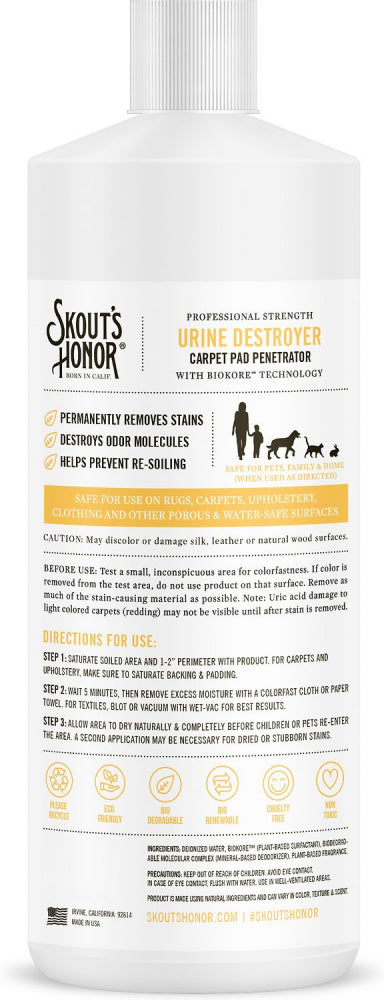 Skouts Honor Urine Destroyer Carpet Pad Penetrator